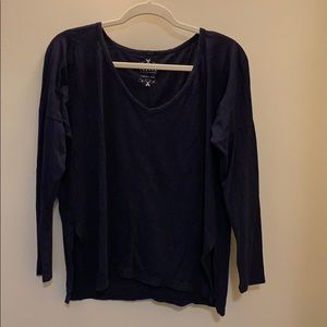 Velvet vintage slub long sleeve shirt